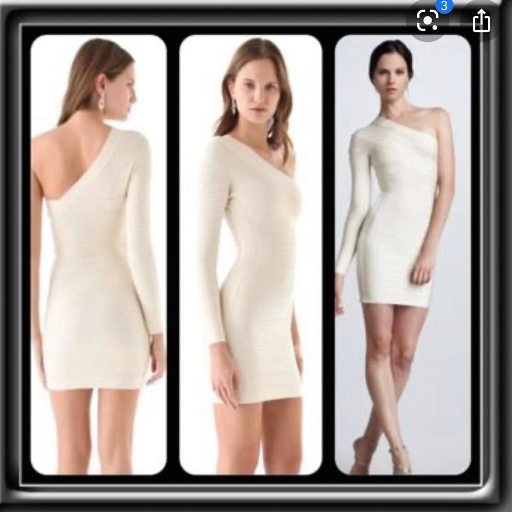 Auth Herve Leger Aline Bandage in Off white sz XS
